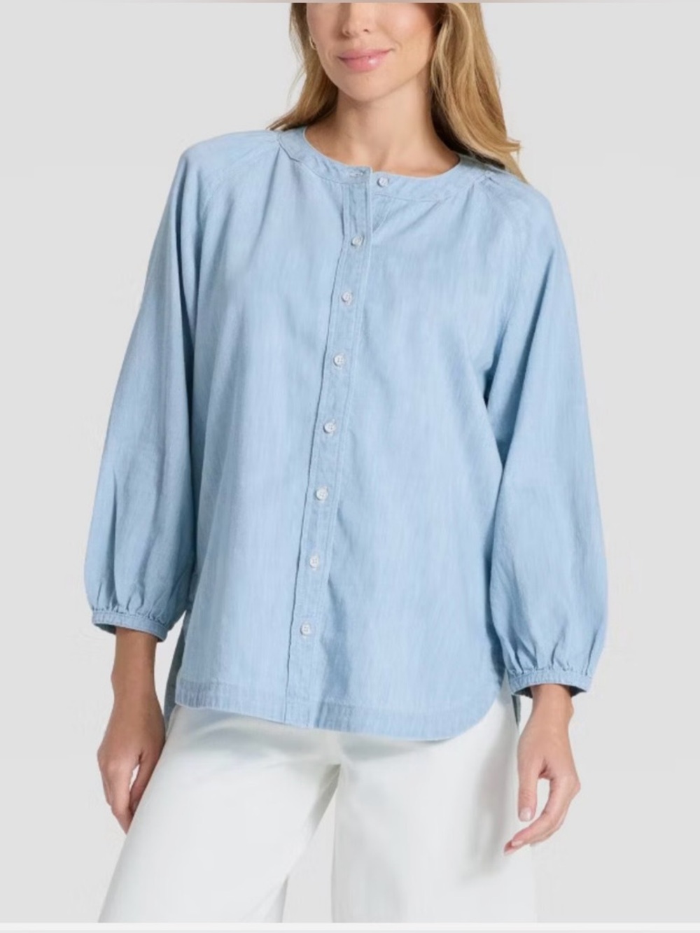 Women’s  Button-Down Denim Shirt-M